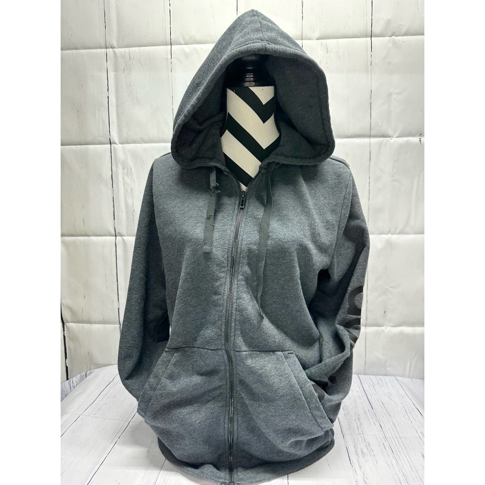 Adidas Grey Full Zip Hoodie S/M